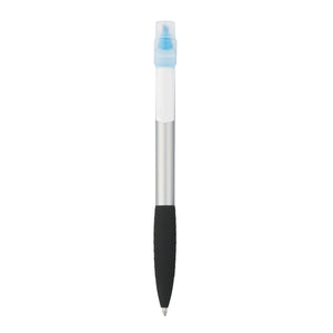 Neptune Pen With Highlighter - Silver With Blue