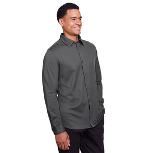 Men's CrownLux Performance™ Plaited Button-Down Shirt - Quarter Turn