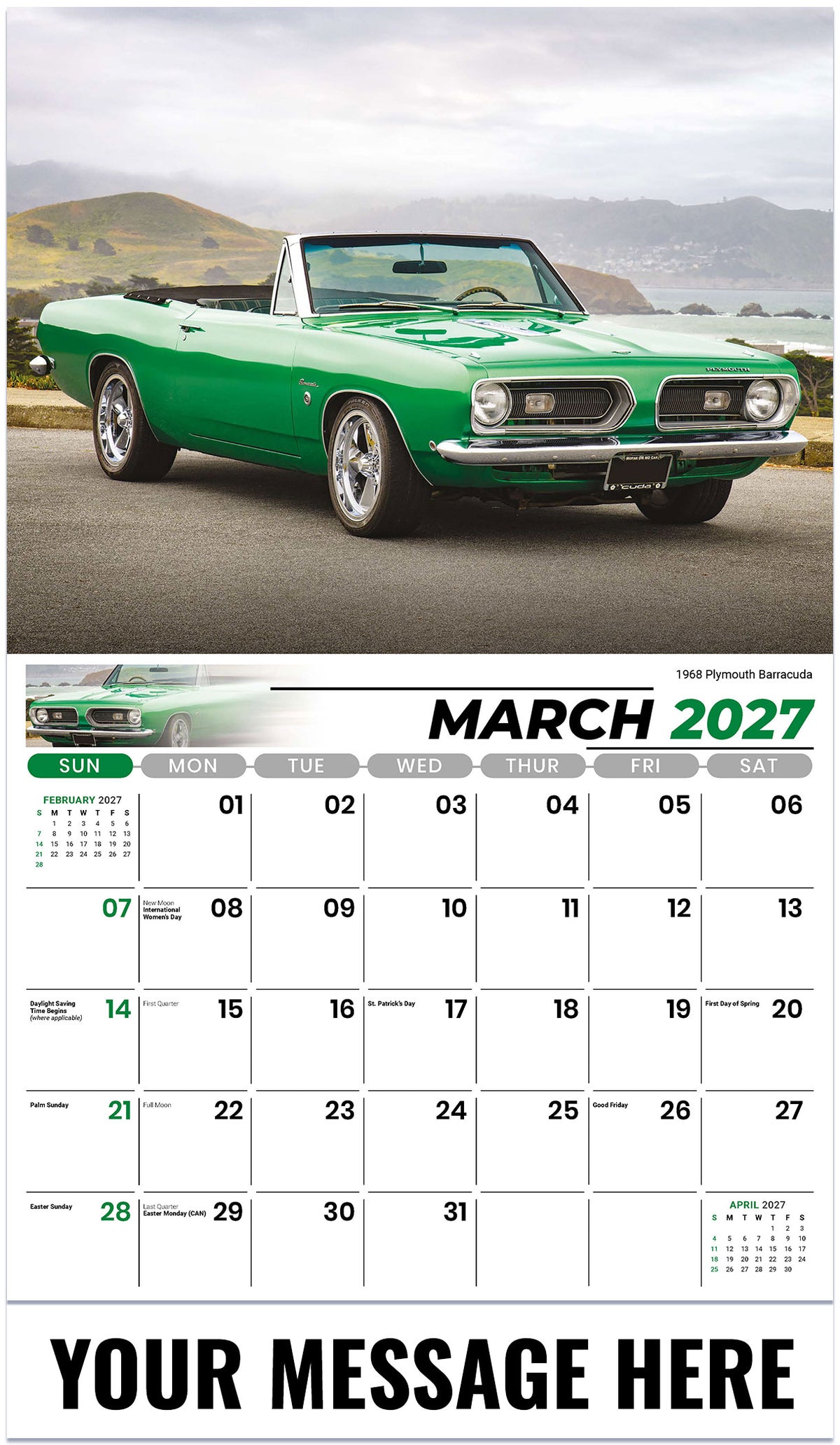 Classic Cars - 2027 Promotional Calendar