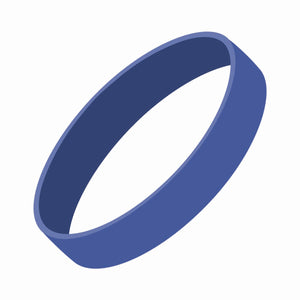 Silicone Wrist Bands - Debossed with Color - CM2050_DEBC - Blue