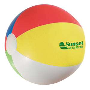 16" Beach Ball - HT_750 - Yellow and White and Blue and Red and Green