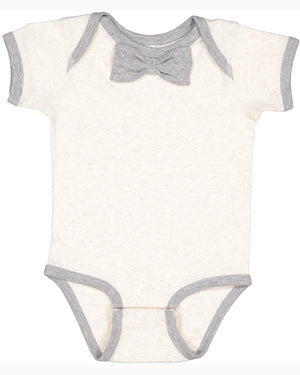 Rabbit Skins Infant Baby Rib Bow Tie Bodysuit