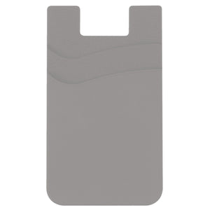 Dual Pocket Silicone Phone Wallet - Gray