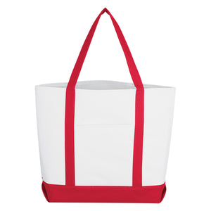 Tote Bag (3008) - White With Red