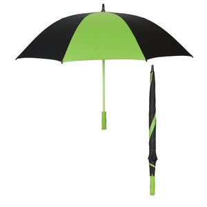 60" Arc Splash of Color Golf Umbrella - Black With Lime