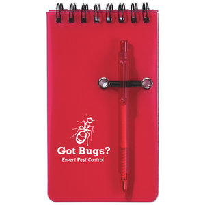 Spiral Jotter & Pen (Frost Red)