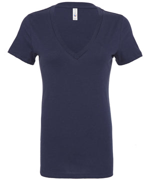 Bella + Canvas Ladies' Jersey Short-Sleeve Deep V-Neck T-Shirt