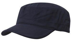 Brushed Sports Twill Military Cap - Custom Embroidered - HP_4025 - Navy