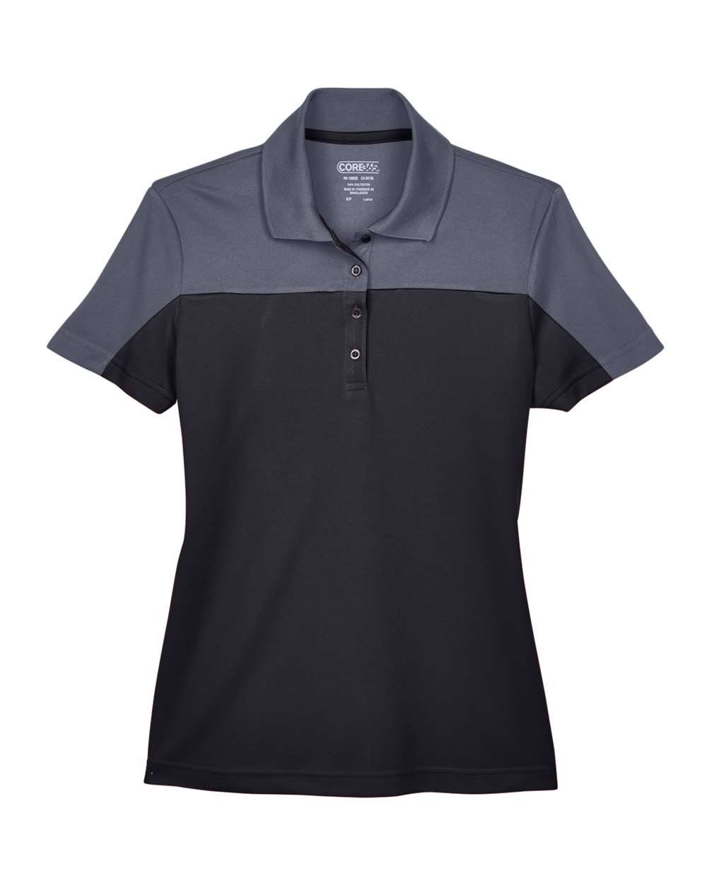 CORE365 Ladies' Balance Colorblock - Black/ Carbon