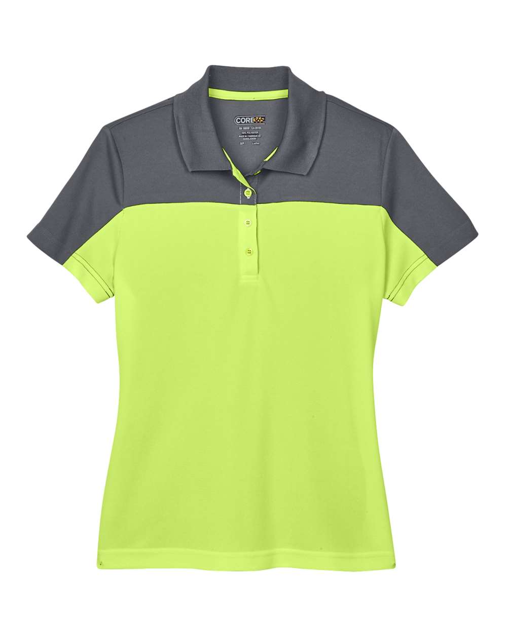CORE365 Ladies' Balance Colorblock - Safety Yellow/ Carbon