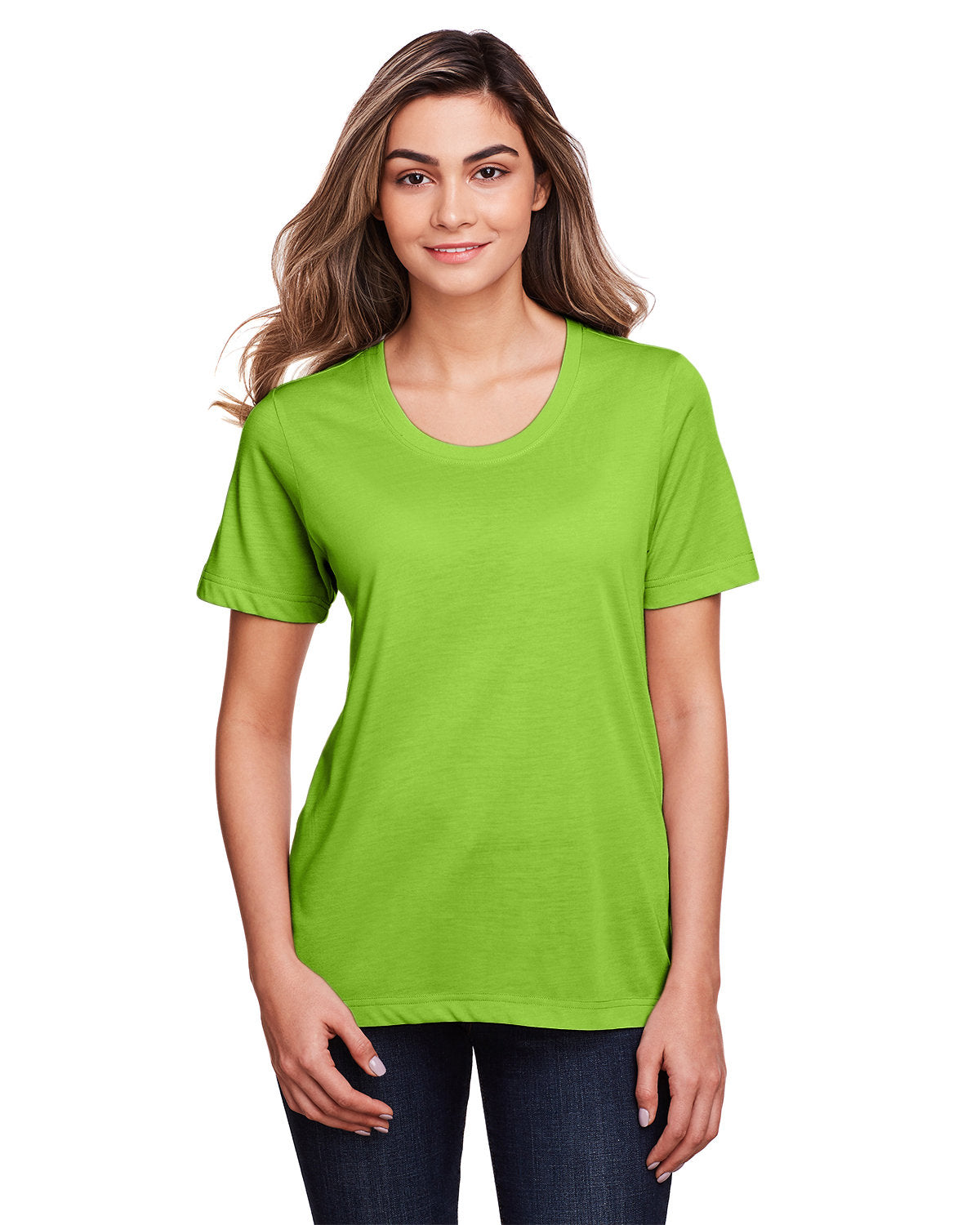 Core365 Ladies' Fusion ChromaSoft™ Performance T-Shirt - Acid Green