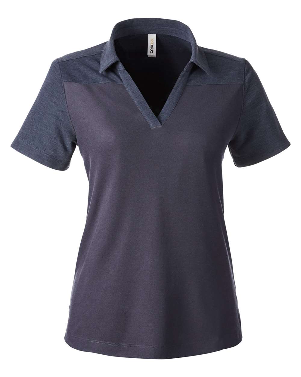 CORE365 Ladies' Fusion ChromaSoft Colorblock Polo - Classic Navy/ Classic Navy Heather