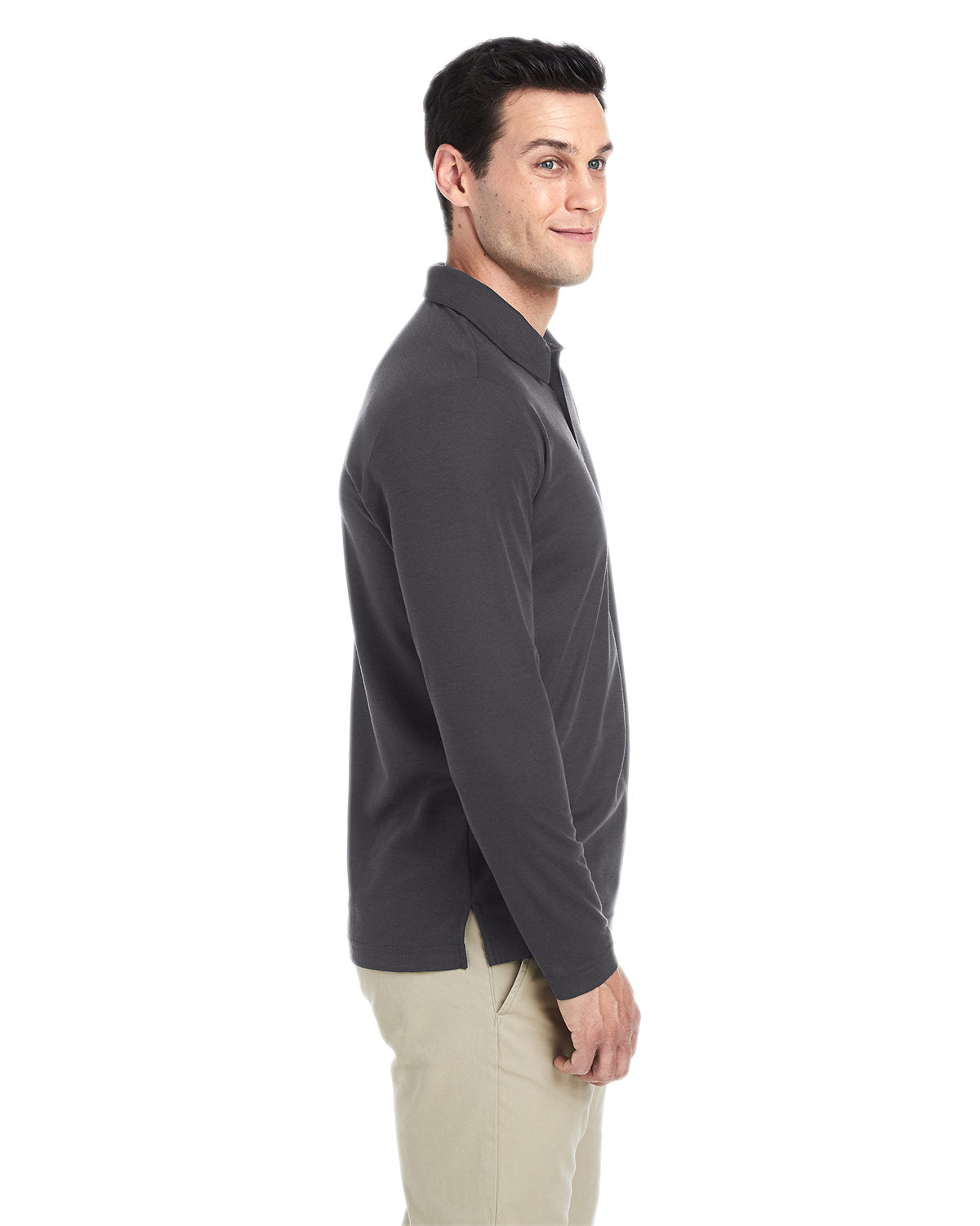 Core365 Men's Fusion ChromaSoft™ Long-Sleeve Pique Polo - Side
