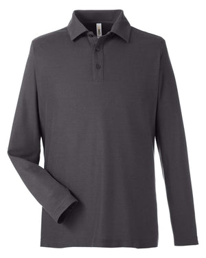 CORE365 Men's Fusion ChromaSoft™ Long-Sleeve Pique Polo - Carbon