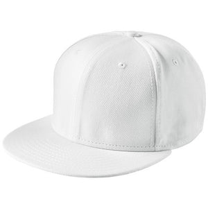 NEW ERA® Flat Bill Snapback Cap - Custom Embroidered - SM_NE400 - White