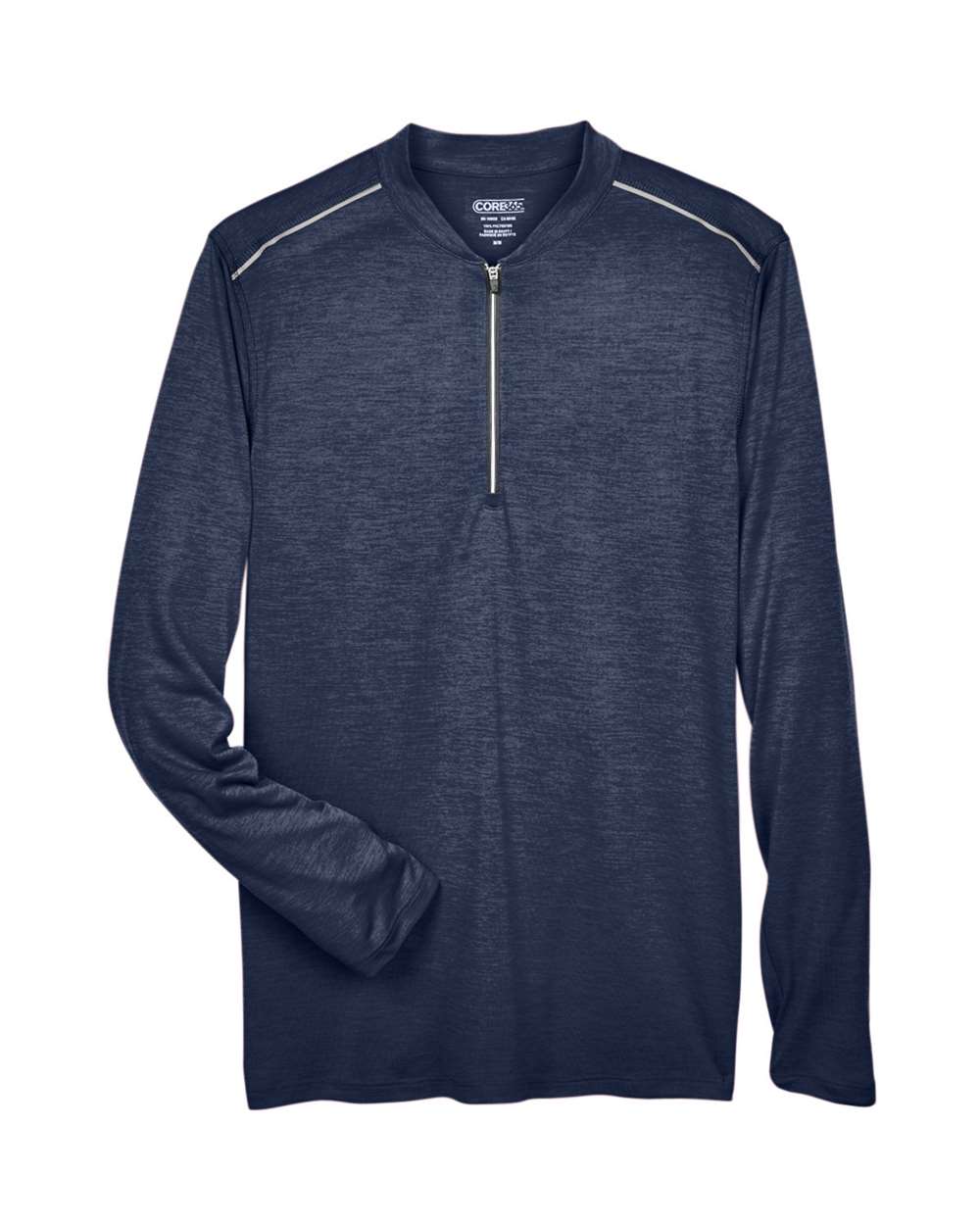 CORE365 Men's Kinetic Performance Quarter-Zip - Classic Navy Heather/ Carbon