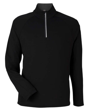 CORE365 Men's Origin Performance Pique Quarter-Zip - Black/ Carbon