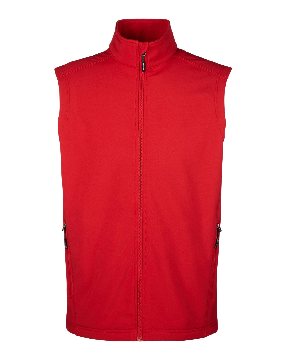 Core365 Men's Cruise Two-Layer Fleece Bonded Soft Shell Vest - Classic Red