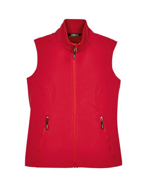 CORE365 Ladies' Cruise Two-Layer Fleece Bonded Soft Shell Vest - Classic Red
