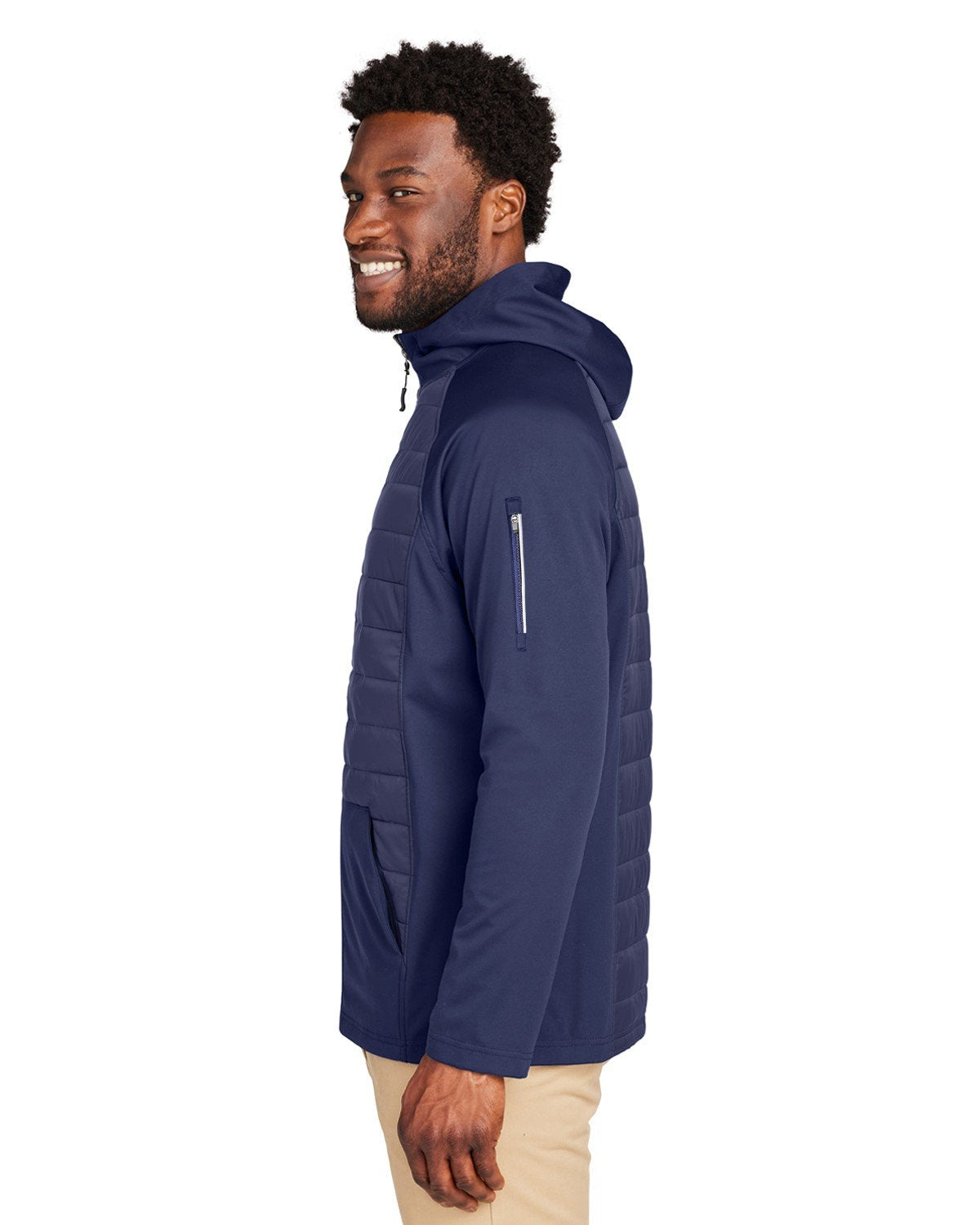 Core365 Unisex Techno Lite Hybrid Hooded Jacket - Side