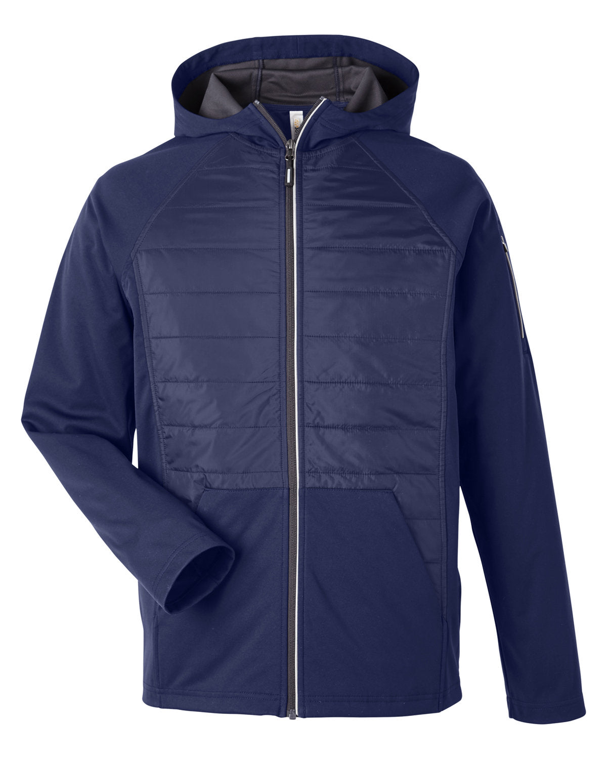 Core365 Unisex Techno Lite Hybrid Hooded Jacket - Classic Navy