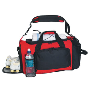 Deluxe Sports Bag (3111) - Red With Black