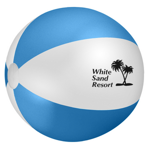 24" Beach Ball (White With Blue)