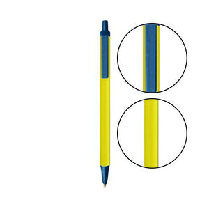 Yellow BIC® Clic Stic® Pen - Yellow With Cobalt