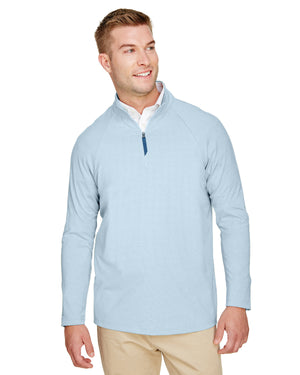 Devon & Jones CrownLux Performance® Men's Clubhouse Micro-Stripe Quarter-Zip