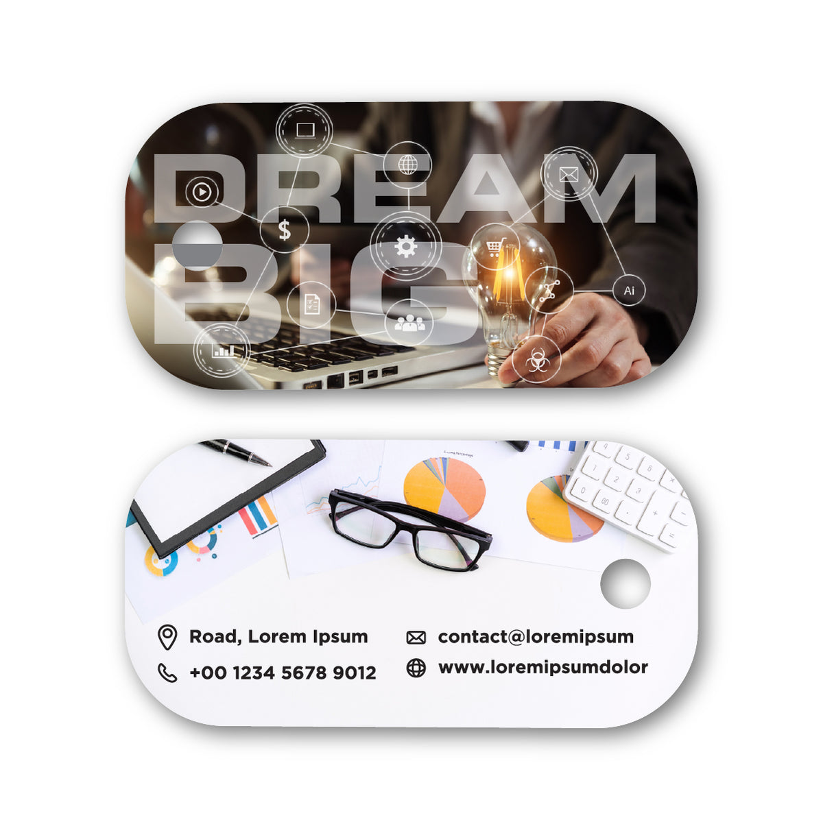 Poly Laminate Key Tag - Medium Rectangle