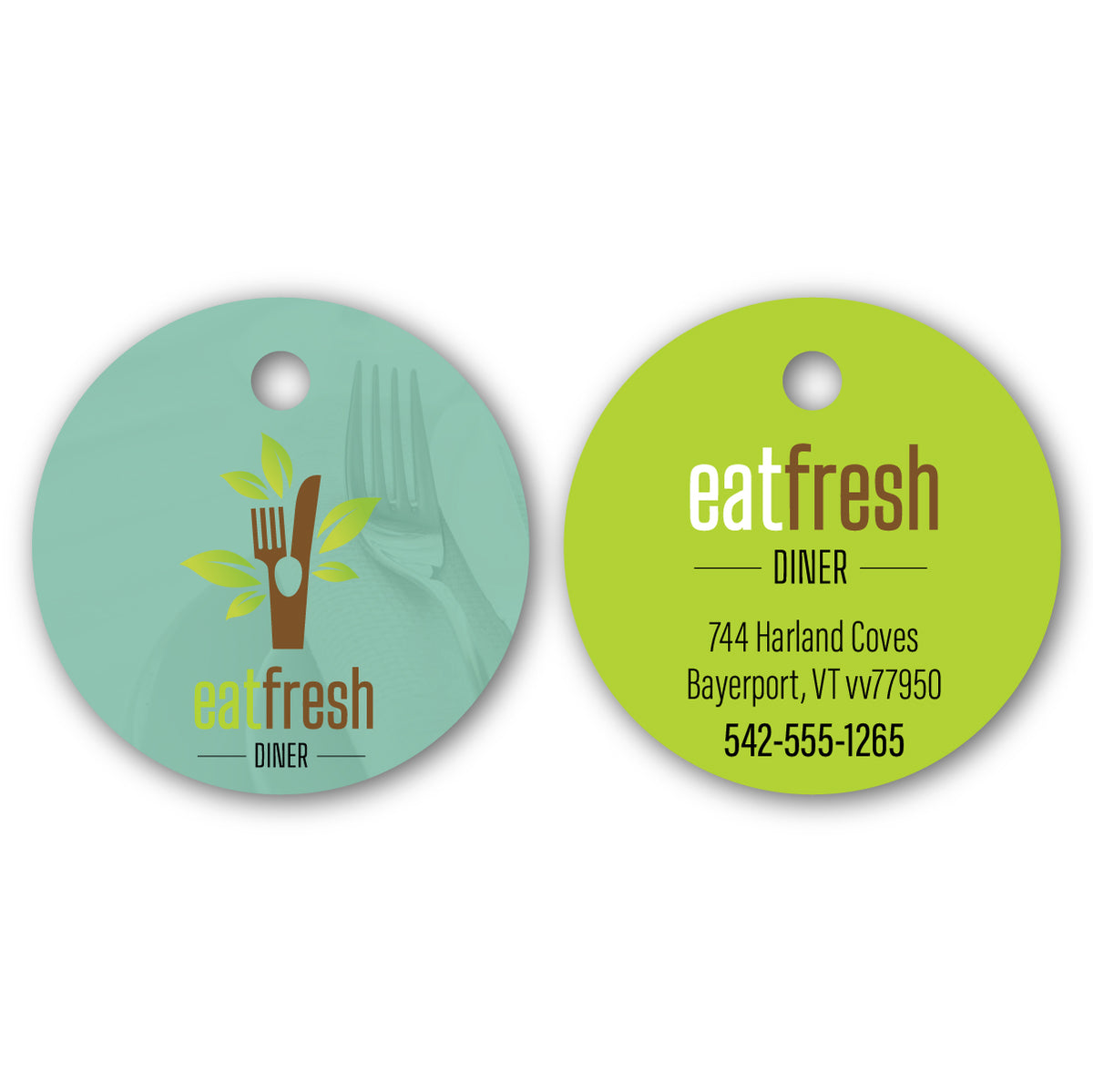 Poly Laminate Key Tag - Round