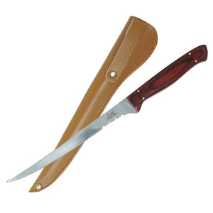 Fillet Knife with Wood Handle - Rosewood