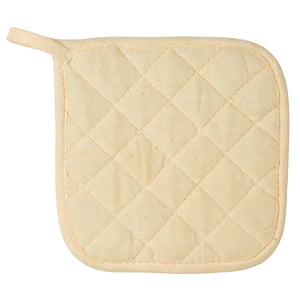 Quilted Cotton Canvas Pot Holder - Natural