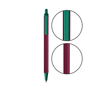 Burgundy BIC® Clic Stic® Pen - Burgundy With Forest Green