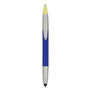 3-In-1 Pen With Highlighter and Stylus - Blue