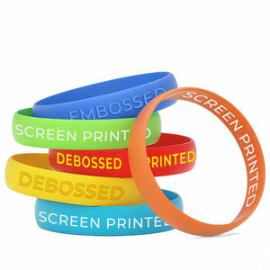 Silicone Wrist Bands - Debossed with Color