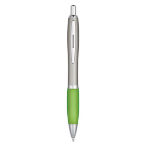 Satin Pen - Silver With Lime