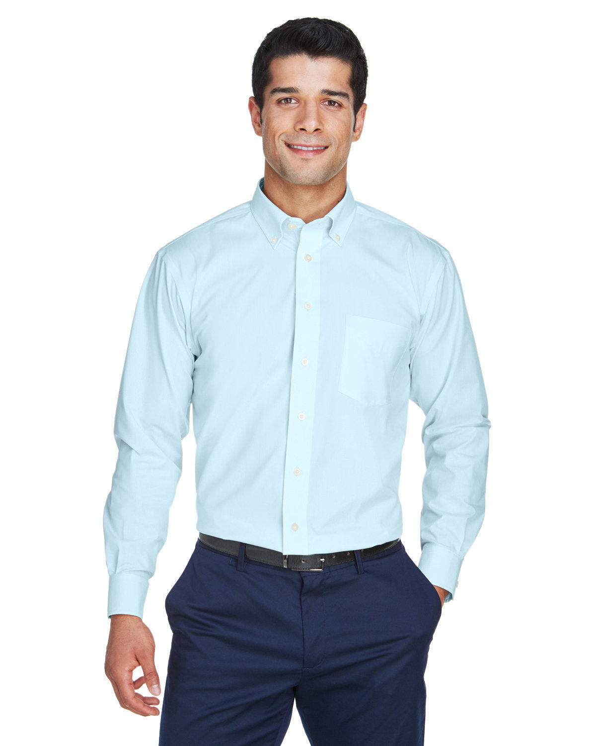 Devon & Jones Men's Crown Collection® Solid Oxford Woven Shirt - Front