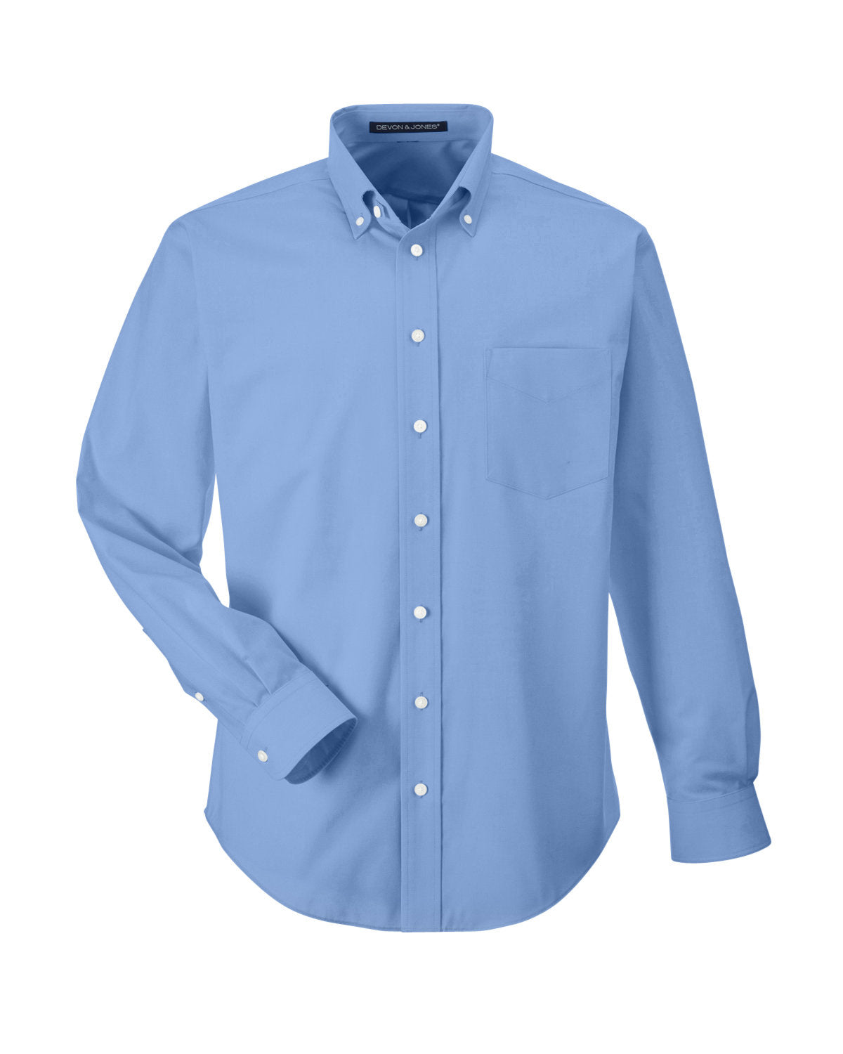Devon & Jones Men's Crown Collection® Solid Oxford Woven Shirt - Light Blue