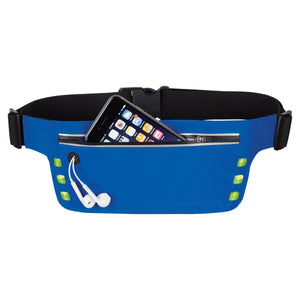 Running Belt With Safety Strip And Lights - Blue