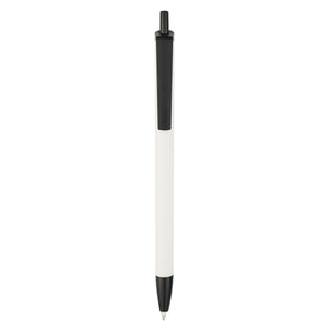 Slim Click Pen - White With Black