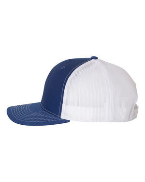 Richardson 112 Adjustable Snapback Trucker Cap - Royal With White