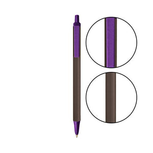 Espresso BIC® Clic Stic® Pen - Espresso With Purple