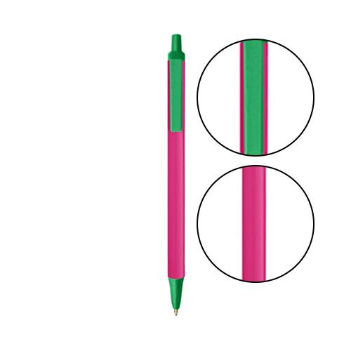 Pink BIC® Clic Stic® Pen - Pink With Green