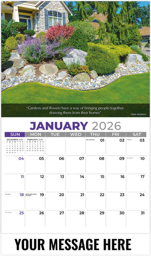 Flowers and Gardens - 2026 Promotional Calendar