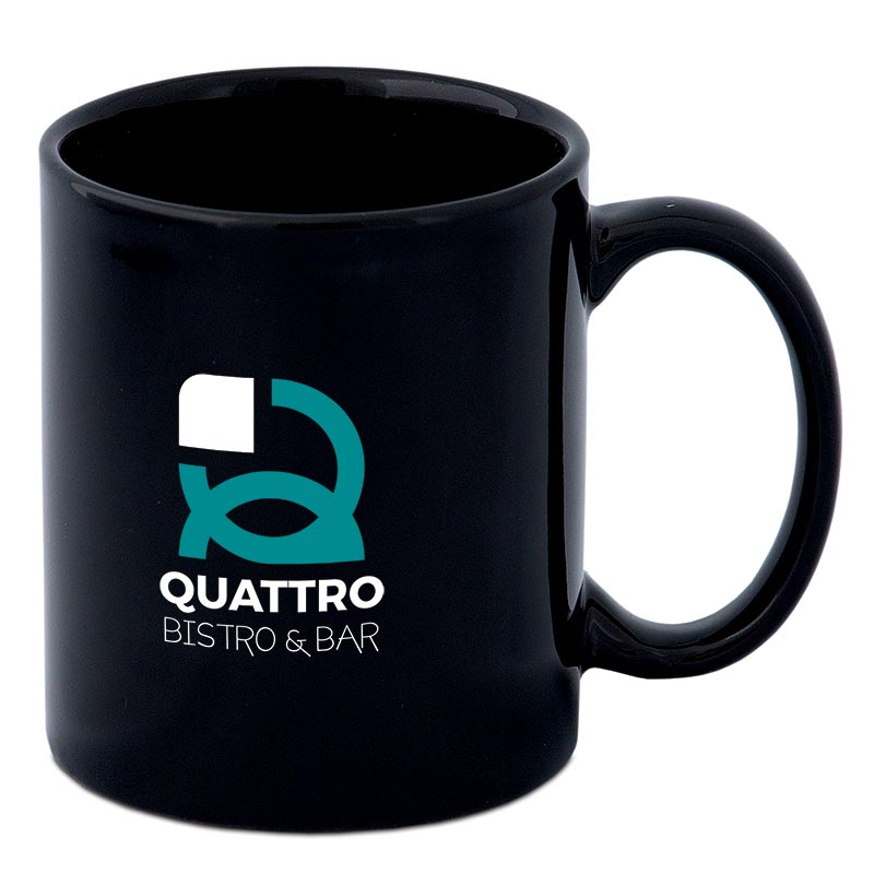 11 oz. Zion “C” Handle Ceramic Mug - Black