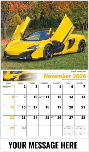 Exotic Cars - 2026 Promotional Calendar