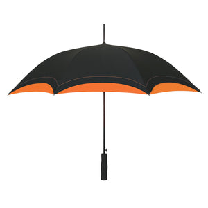 46" Arc Umbrella - Black With Orange