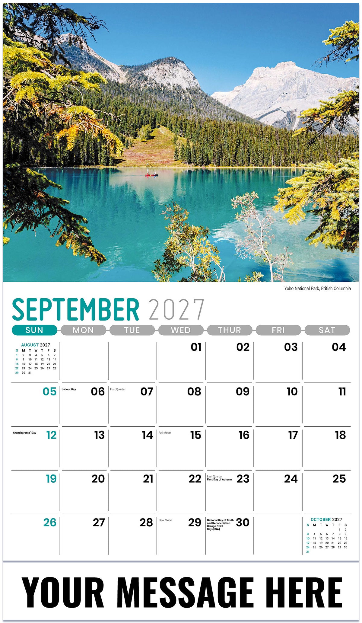 Scenes of Western Canada - 2027 Promotional Calendar