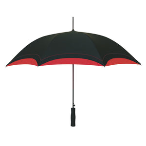 46" Arc Umbrella - Black With Red